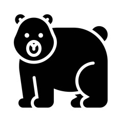 Bear icon, Thanksgiving related vector