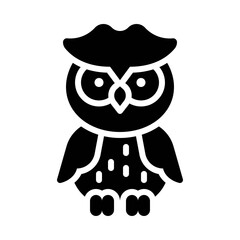 Owl icon, Thanksgiving related vector