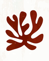 Illustration vector EPS 10 print hand draw painted abstract shapes geometry contemporary aesthetic boho mid century modern art matisse Scandinavian nordic design style