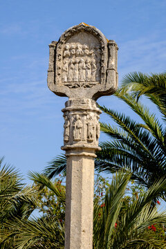Cruz de Sa Marina O Cruz del Pou Nou ( II Goig de Pujada a Monti-sion), Porreres, Mallorca, balearic islands, spain, europe
