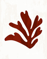 Illustration vector EPS 10 print hand draw painted abstract shapes geometry contemporary aesthetic boho mid century modern art matisse Scandinavian nordic design style