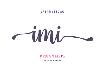 IMI lettering logo is simple, easy to understand and authoritative - obrazy, fototapety, plakaty