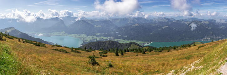 Panorama of Lake Wolfgang, seen from the Schafberg