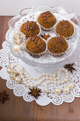 tasty round mini cakes. delicious for holidays