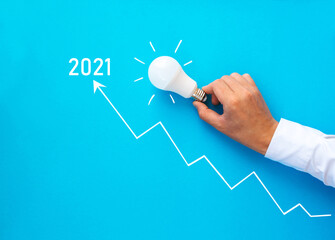 Motivation for success of the year 2021  concept. Inspiration ideas.