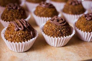 tasty round mini cakes. delicious for holidays