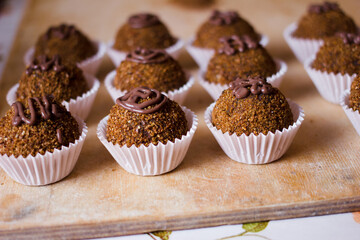 tasty round mini cakes. delicious for holidays
