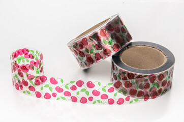 Obraz na płótnie Canvas Curb tape deсor for cakes with roses pattern