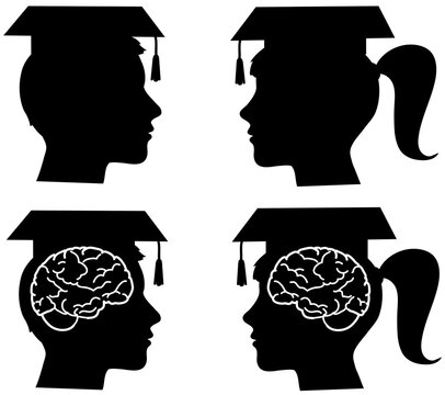 Female Graduate Silhouette Vector Images (over 500)