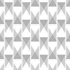 Vector monochrome geometric background. black and white pattern from geometric elements. Repeating parts of the pattern.