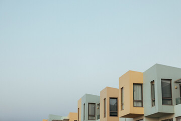 modern apartment building country