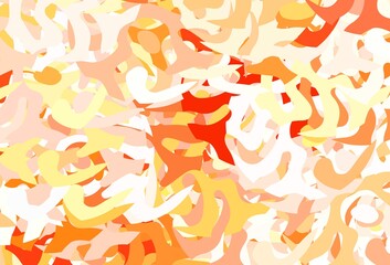 Light Orange vector template with chaotic shapes.