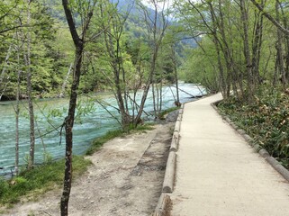 Scenery of Azusa River in Kamikochi