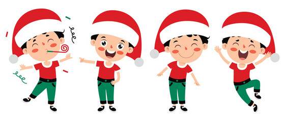 Christmas Greeting With Cartoon Characters