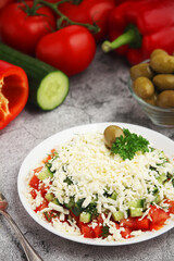 Shopsky salad - national Bulgarian dish