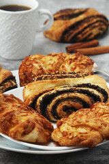 Traditional Swedish fika - a coffee break with pastries