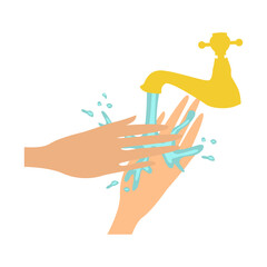 Girls body hygiene color icon