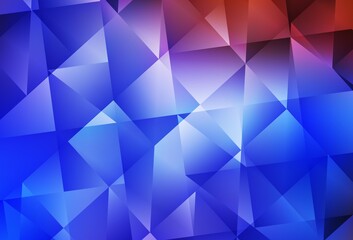 Light Blue, Red vector polygon abstract backdrop.