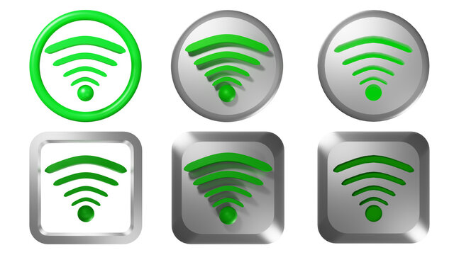 icon wifi pack six style 3D photo
