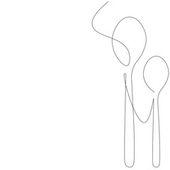 Restaurant background with spoons. Vector illustration