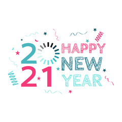  Happy new year 2021 background vector