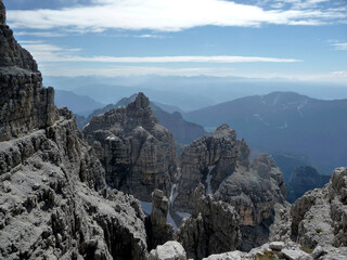 Bocchette mountain tour, Brenta, Dolomites, Italy