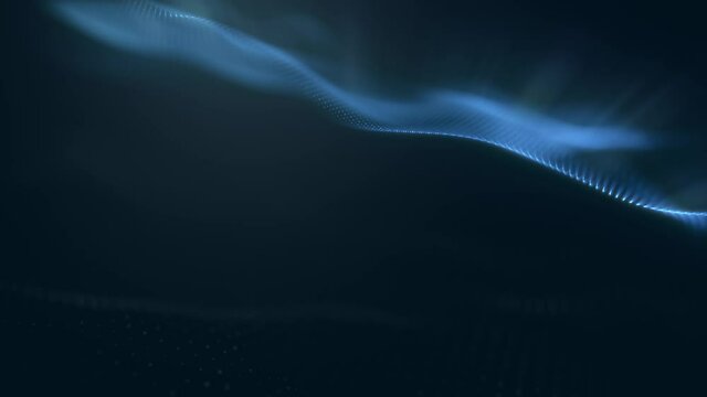 beautiful abstract wave technology background with blue light digital effect corporate concept