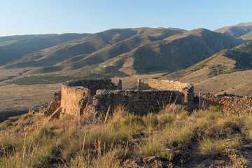 Fototapeta premium Old stone built building of a mining complex