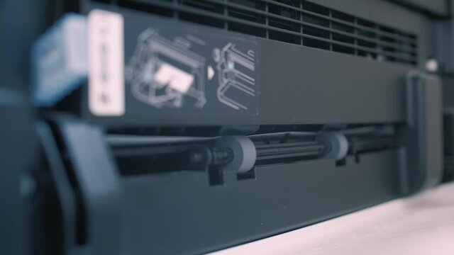 Close up print documents to the printer.