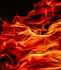 Hot fire flames as nature element and abstract background, minimal design