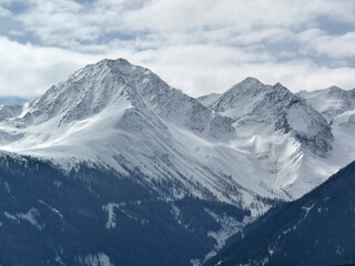 Obraz premium Winter mountain panorama in Seefeld, Tyrol, Austria
