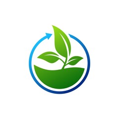 eco recycle logo illustration