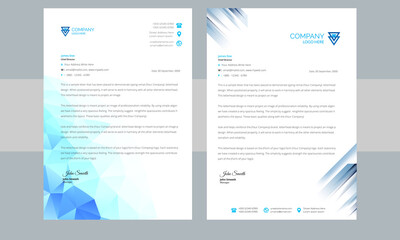 Abstract Letterhead Design Template
