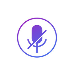 microphone off icon for web and apps