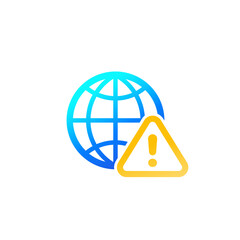 network warning alert icon on white