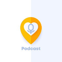 podcast logo with mike and heart