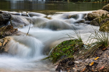 Autumnal walk along the Buñol river as it passes through Alborache (Valencia-Spain)