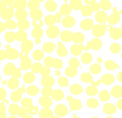 Abstract poster with geometric shapes and spots. Trendy design. Modern banner design. Texture of yellow circles on a white background