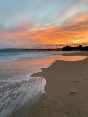 sunset on the beach