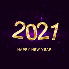 Fototapeta na wymiar 2021 Happy New Year Background for your Seasonal Flyers and Greetings Card. Vector 