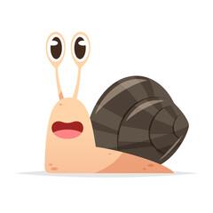 Cartoon snail vector isolated illustration