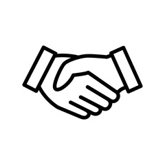 shake hands icon isolated on white background from business marketing collection. shake hands icon trendy and modern shake hands symbol for logo, web, app, UI. shake hands icon simple sign. hand