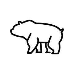 bear icon isolated on white background from animal and nature collection. bear icon trendy and modern bear symbol for logo, web, app, UI. bear icon simple sign. bear icon flat illustration 