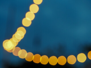 Bokeh, bulb orange light and overlay