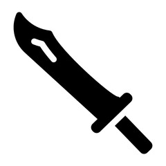 
Battle sword vector, editable solid icon 
