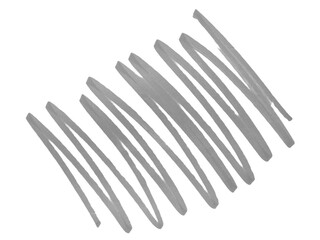 A black pen line writing on a white background