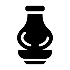 

A portable light icon in glyph style, arabic lamp vector 
