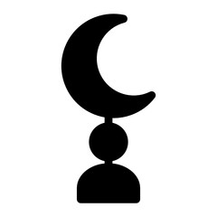 
Dome moon icon in modern filled style 
