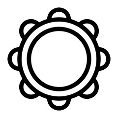 
Trendy filled design of music dafli, tambourine icon 
