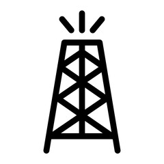 
A vector of signal tower in modern solid style 
